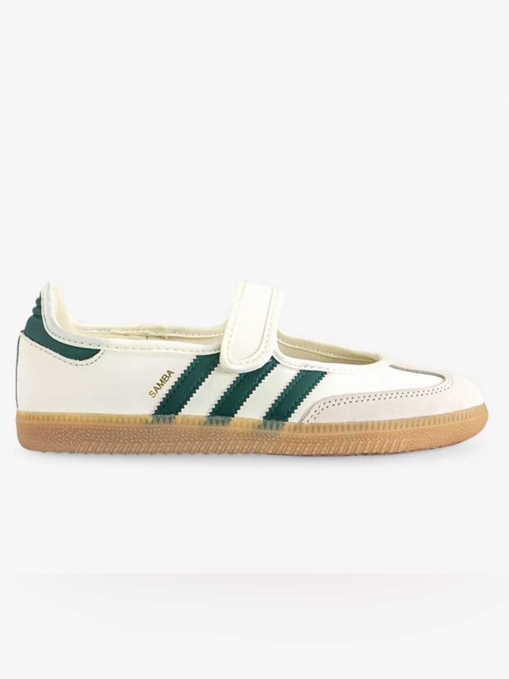 NIB adidas Samba Jane OFF WHITE/COLLEGIATE GREEN, SIZE 10.5